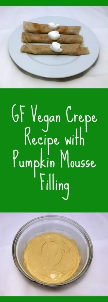 This GF vegan pumpkin crepe recipe is the perfect make-ahead for Christmas! All the creamy pumpkin spice flavor you love without gluten, dairy, or eggs! #glutenfree #vegan