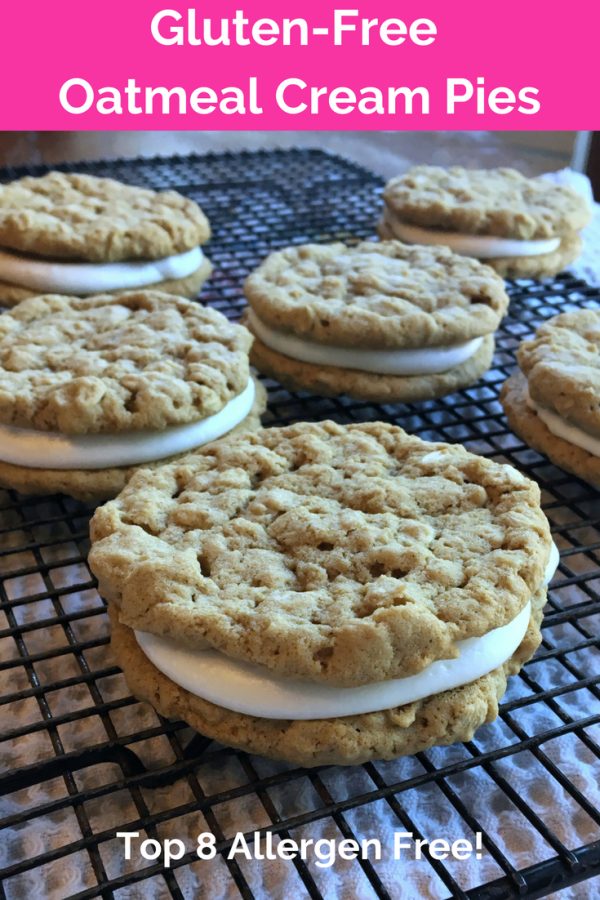 Glutenfree, Dairyfree, Allergyfriendly Oatmeal Cream Pies