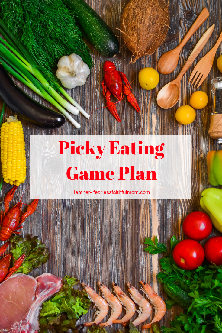 If picky eating is making dinner a disaster, use the Picky Eating Game Plan to help bring peace to your table! #pickyeating #parenting #healthyeating