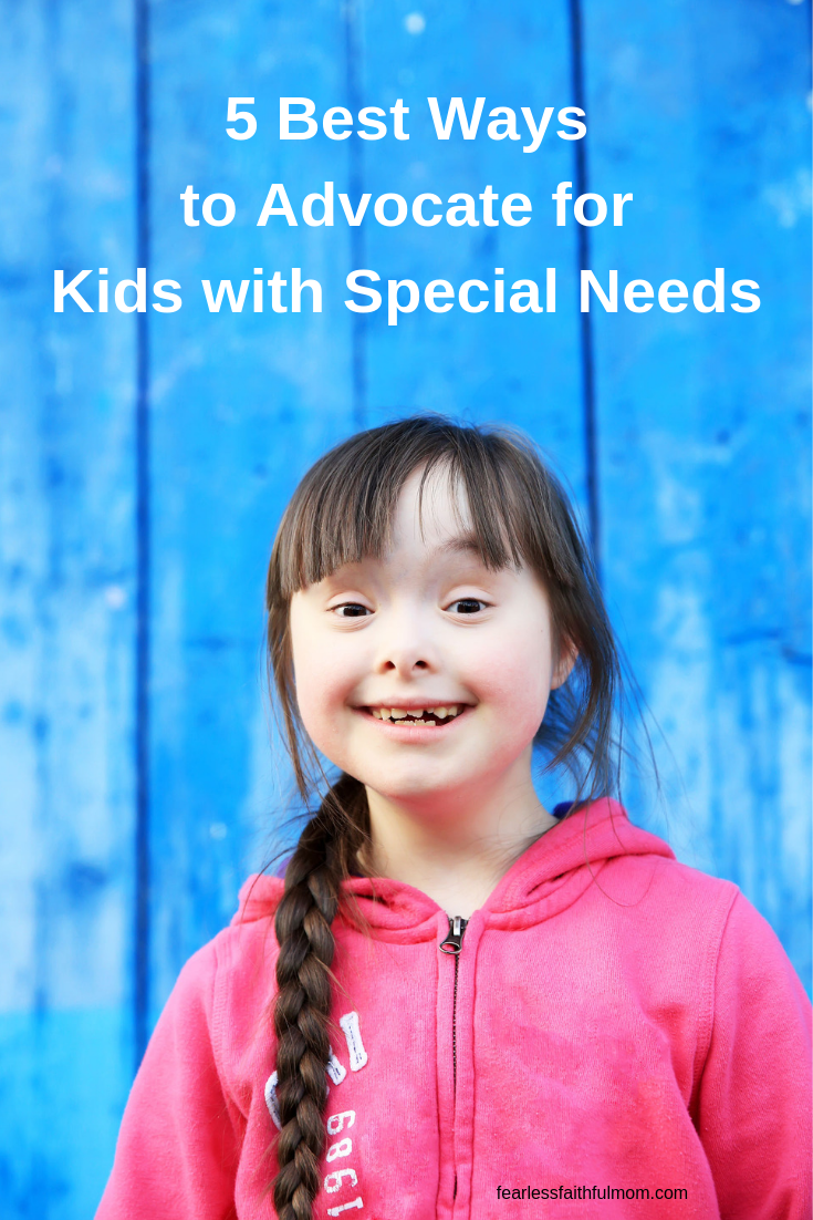 Raising kids with special needs means learning to be a strong advocate in school and in life. Read about 5 specific ways you can advocate for your child! #specialneeds #parenting #advocate