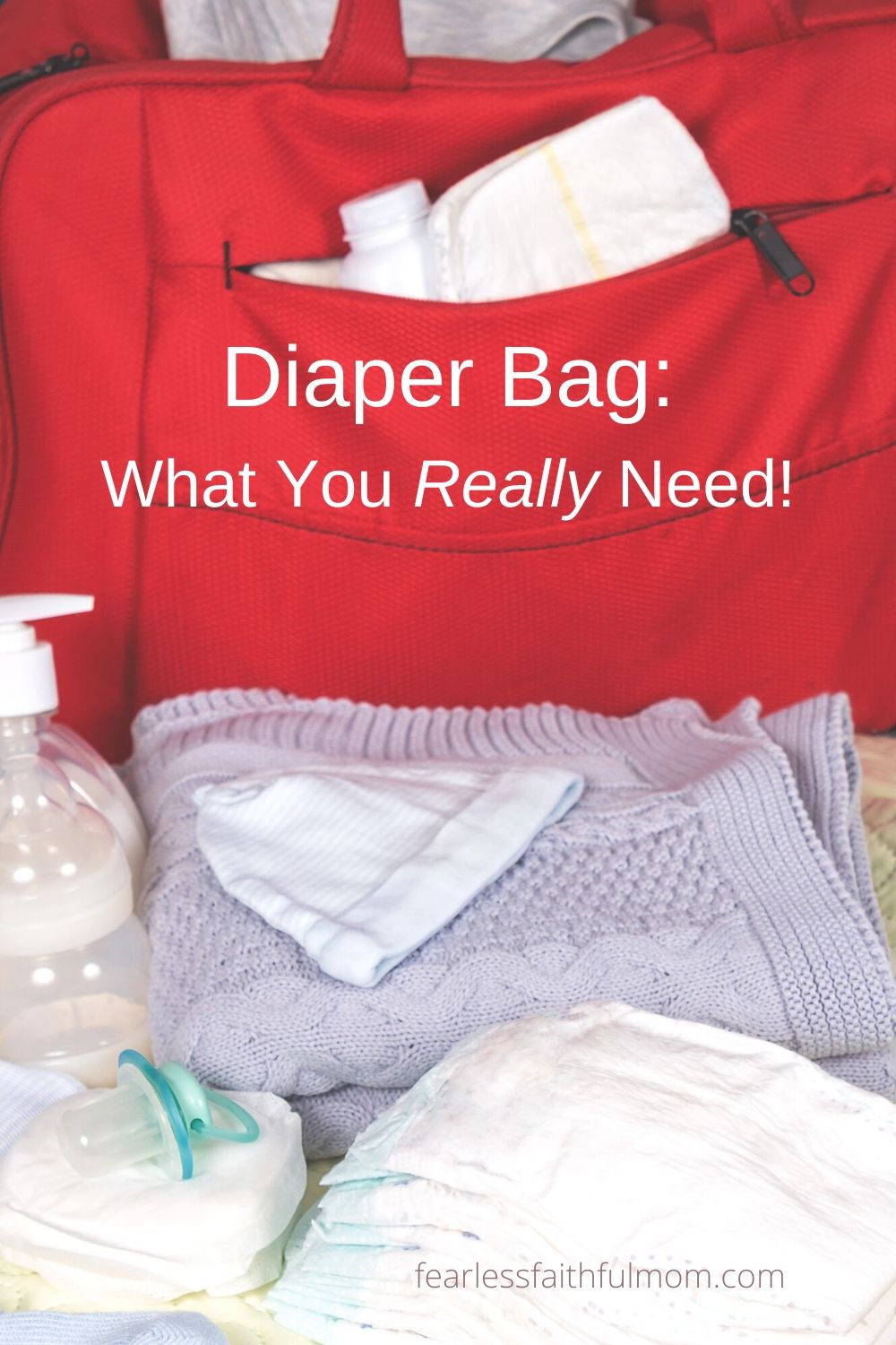 There are so many things parents are told that they 'need' for a baby. Read here to see what a diaper bag really needs, and what can be skipped! #diaperbag #motherhood #havingababy