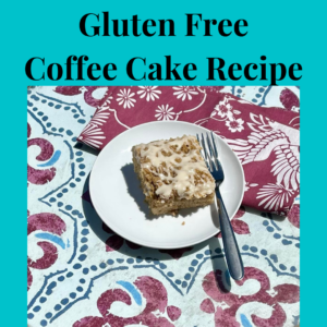 Your family will love it when you bake this gluten free coffee cake recipe. It's tender and moist with plenty of streusel!